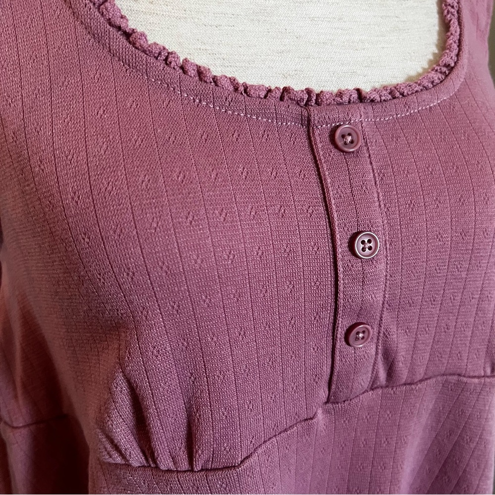 Mauve Ruffled Tank Top - Picture 2 of 7